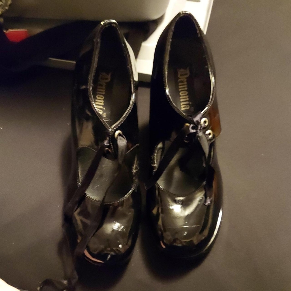 Demonia Mary jane lace heels size 11